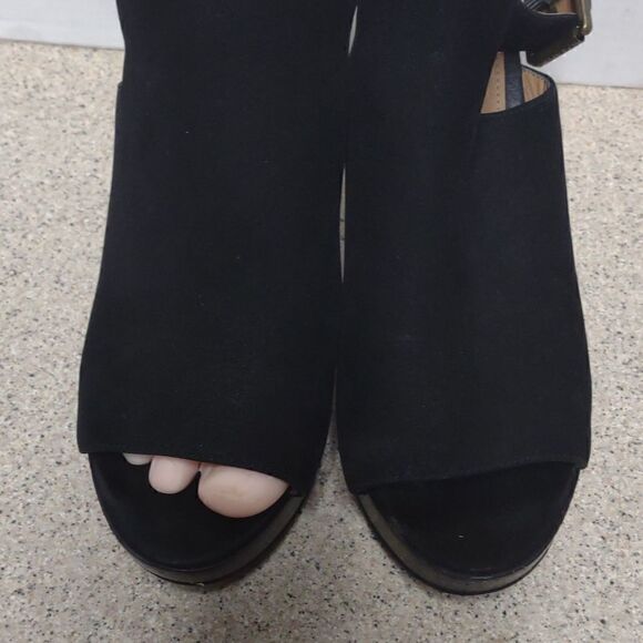 👍 Ralph Lauren Sueded Sling Back Wedges Size 7.5 A2 - Picture 2 of 7